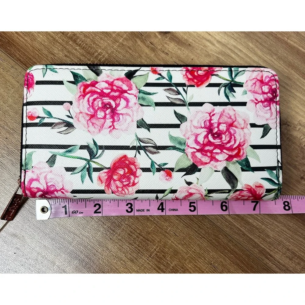 Karma Rose Floral‎ Womens Boho Zip Around Wallet ID Cards